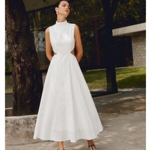 NWT Commense Linen and Cotton Mockneck Dress